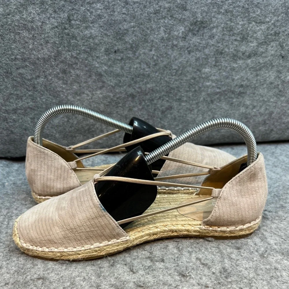Eileen Fisher Espadrille Flats Suede Leather‎ Beige Slip On Shoes Women's 8.5